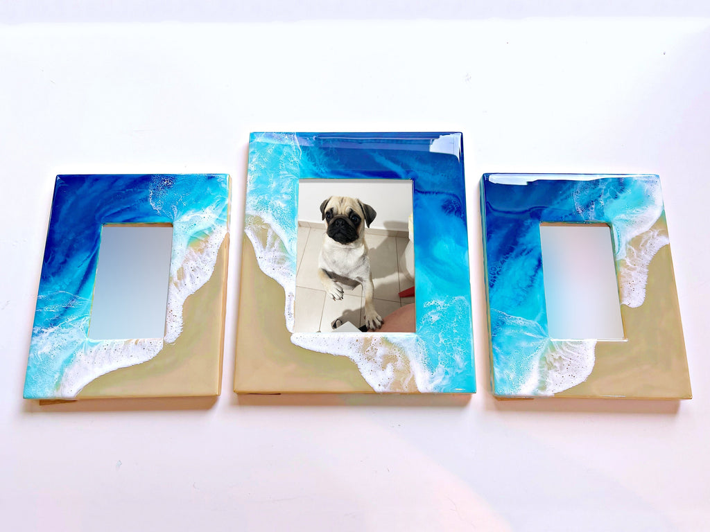 Ocean Resin Photo Frame | Handmade Coastal Home Decor | Beach Gift | Epoxy Art Picture Frame | Ocean Lover Gift | Nautical Decor