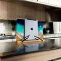 Resin Wave Cookbook Stand: Beach Coastal Decor iPad Tablet Holder