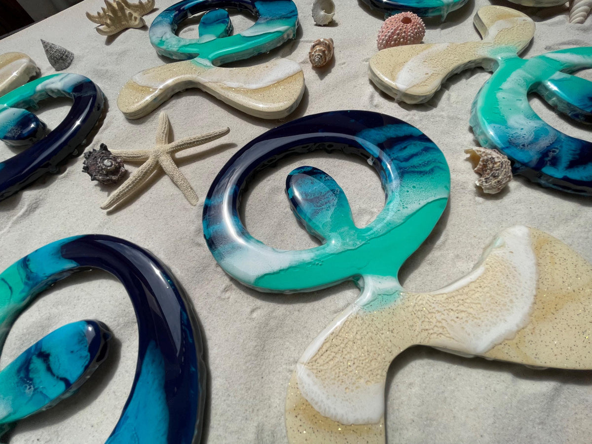 Indalo Wall Art | Handmade Resin Ocean Decor | Lucky Andalusian Symbol | Coastal Wall Hanging | Mediterranean Gift | 19cm