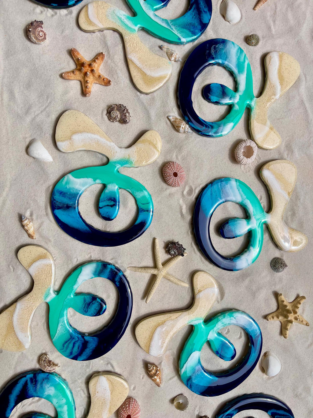 Indalo Wall Art | Handmade Resin Ocean Decor | Lucky Andalusian Symbol | Coastal Wall Hanging | Mediterranean Gift | 19cm