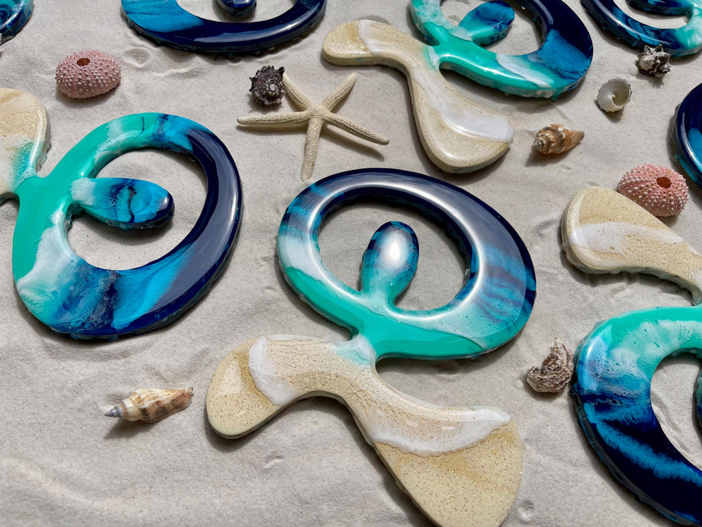 Indalo Wall Art | Handmade Resin Ocean Decor | Lucky Andalusian Symbol | Coastal Wall Hanging | Mediterranean Gift | 19cm