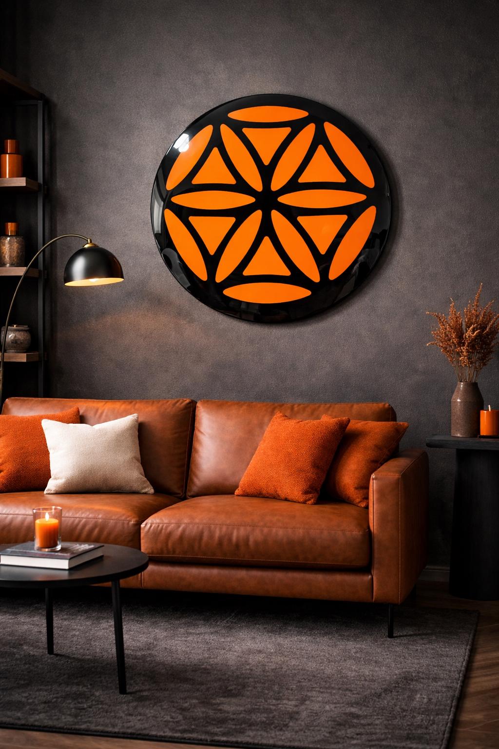 Large Resin Mandala Wall Art | Custom Colour Geometric Wall Sculpture | 90 cm Statement Resin Artwork | Modern Luxury Home Decor