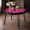 Mandala Epoxy Resin Coffee Table: Custom Color Block Table (80 cm)
