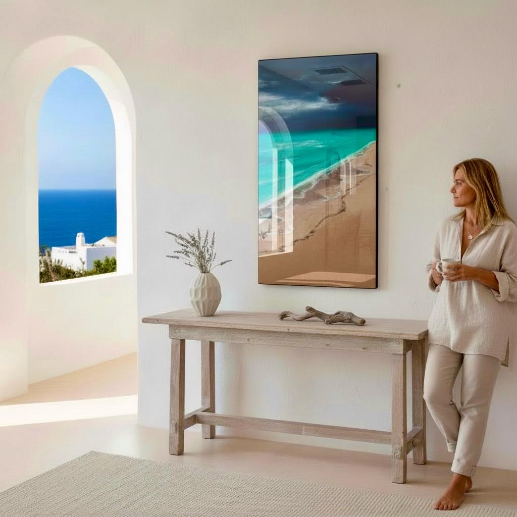 Large Ocean Resin Painting - Seascape Wall Art - Coastal Home Decor - Stormy Maldives Ocean Painting - Ready to Ship