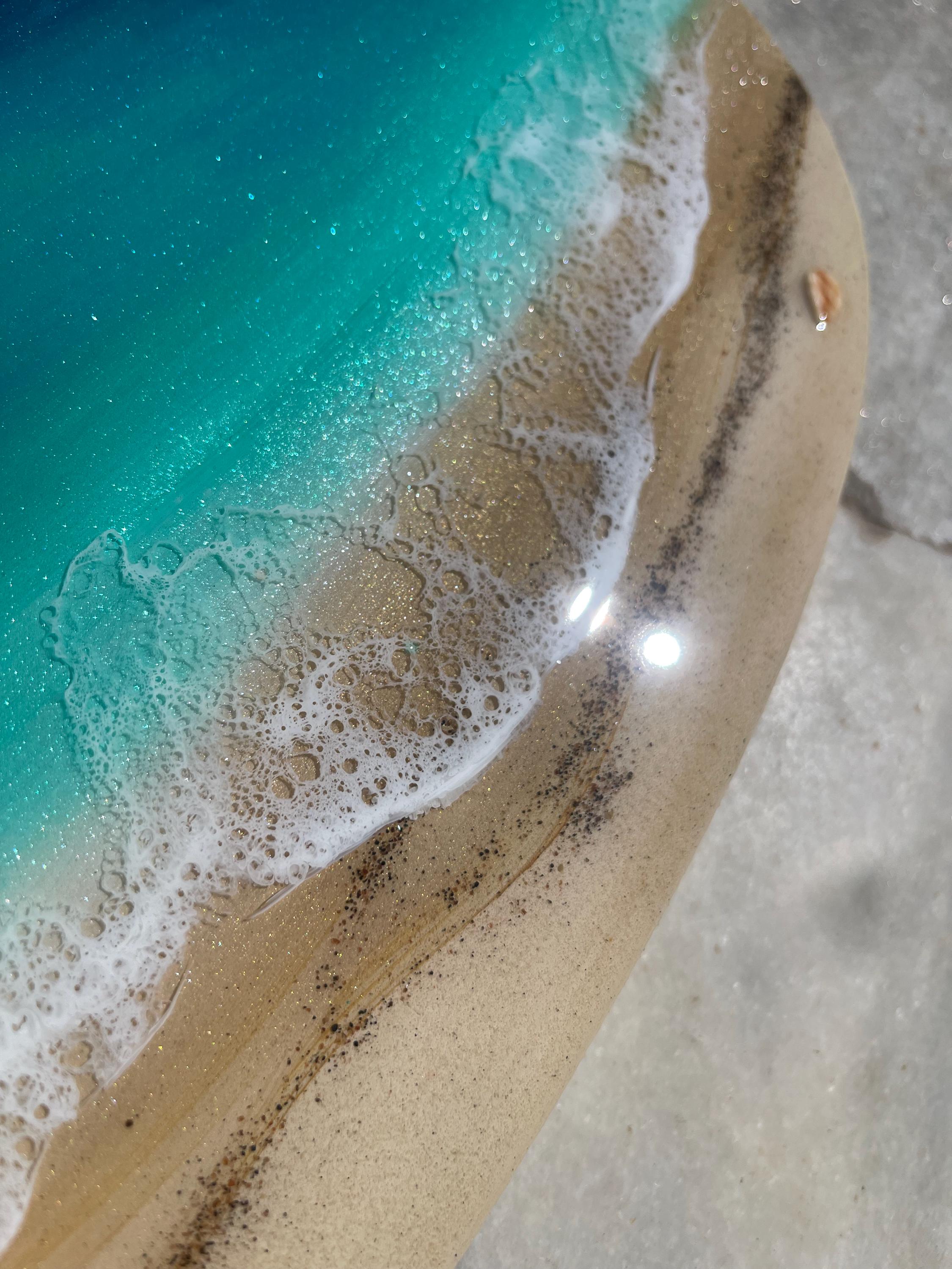 Personalised Coastal Resin Sign | Ocean Wall Art | Beach House Decor | Custom Text Available | Handmade Sea Art Spain