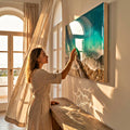 Large 3D Ocean Window Resin Art 100x60cm | Statement Coastal Wall Art | Handmade Luxury Ocean Artwork | Resin Ocean Series