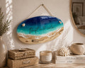 Personalised Coastal Resin Sign | Ocean Wall Art | Beach House Decor | Custom Text Available | Handmade Sea Art Spain