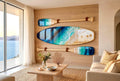 Resin Ocean Surfboard & Oars Wall Art Set • Coastal Home Decor • Handmade Wave Art • 90cm / 120cm Surfboard with Matching Paddles