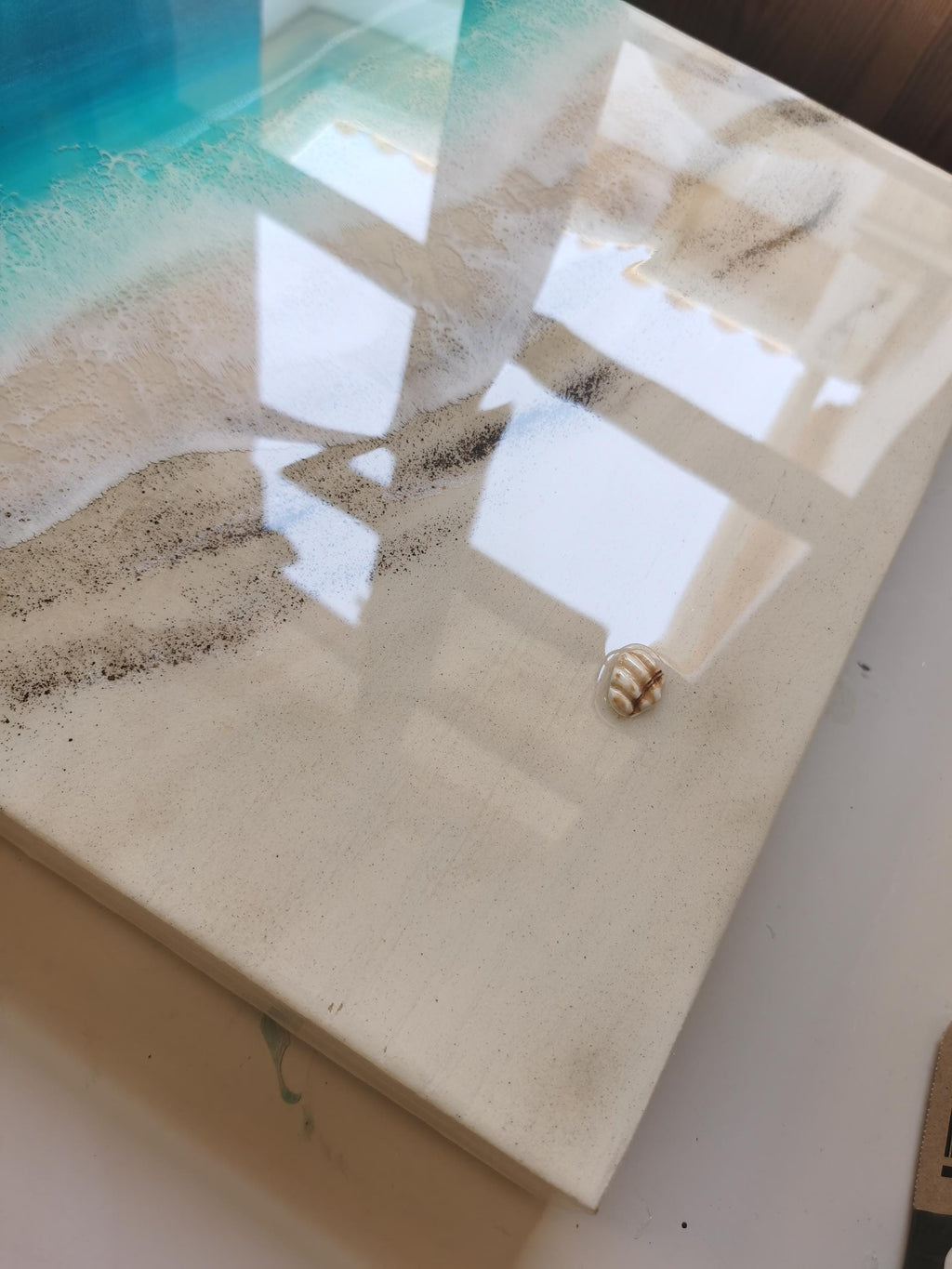 Extra Large Resin Ocean Sunset Triptych | Luxury Coastal Wall Art | Statement Beach House Decor | Handmade Resin Seascape | Oversized Art