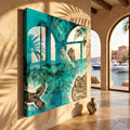 3-D Resin Ocean Wall Art – 60×60 cm Sculptural Coastal Artwork, High-Gloss Epoxy, Original Handmade Art