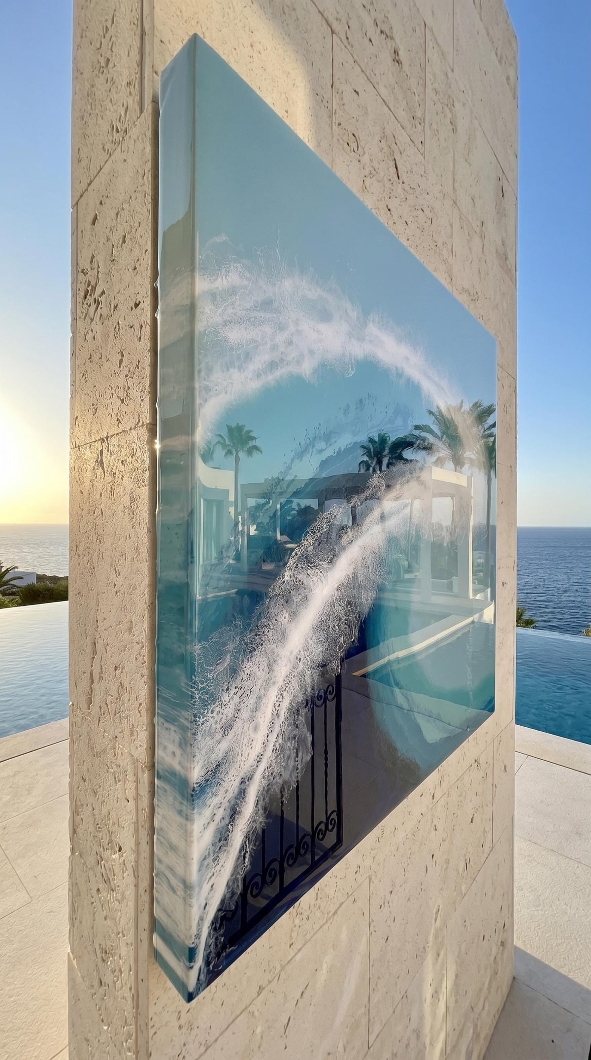 Medium Resin Ocean Wave Art | Coastal Wall Decor | Handmade Beach Artwork | Ocean Wave Wall Hanging | Luxury Coastal Home Decor