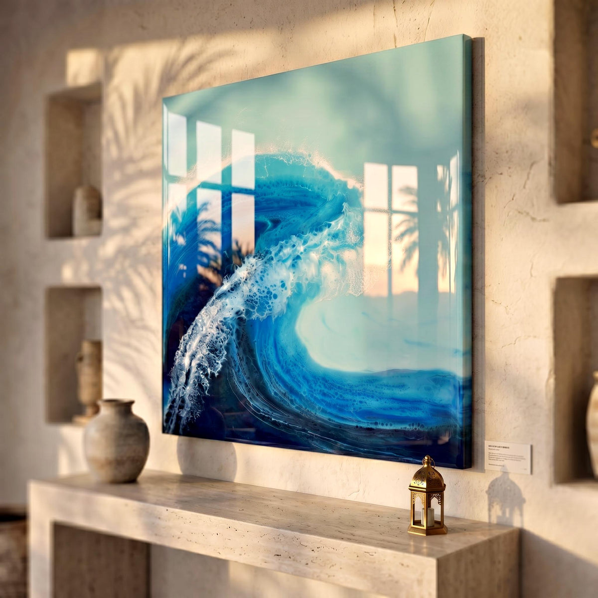 Large Resin Ocean Wave Art | Statement Coastal Wall Decor | Handmade Beach House Artwork | Luxury Ocean Painting | Coastal Interior Design