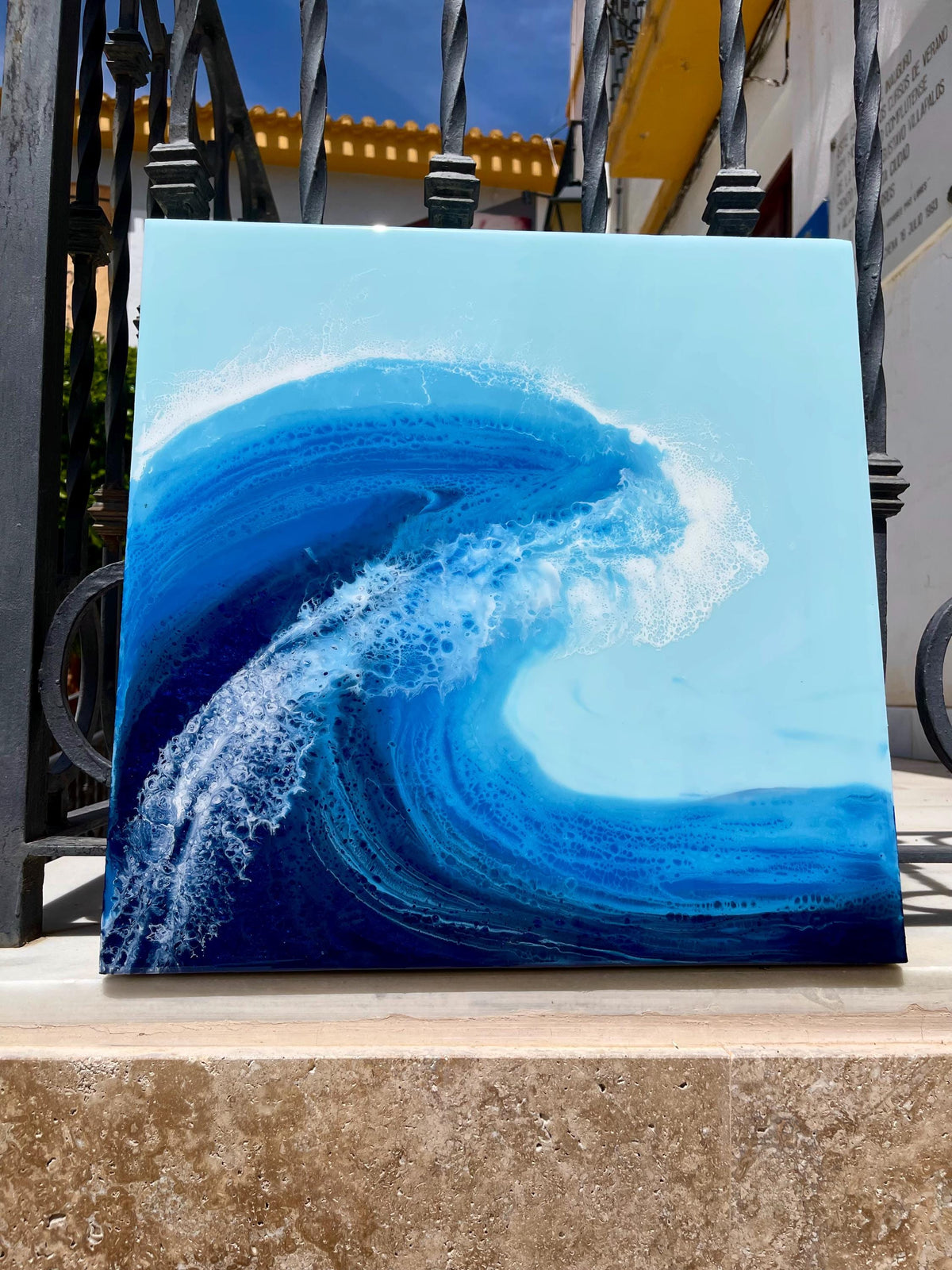 Medium Resin Ocean Wave Art | Coastal Wall Decor | Handmade Beach Artwork | Ocean Wave Wall Hanging | Luxury Coastal Home Decor