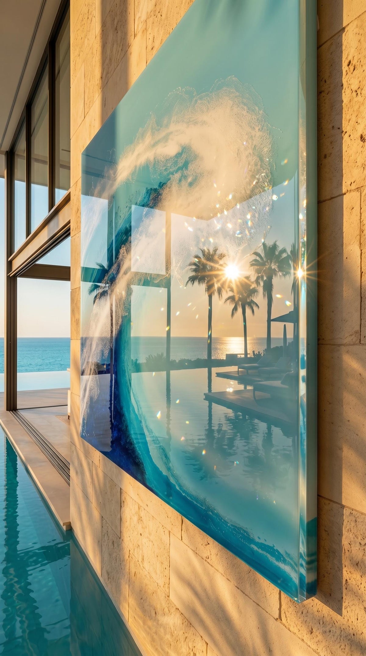Medium Resin Ocean Wave Art | Coastal Wall Decor | Handmade Beach Artwork | Ocean Wave Wall Hanging | Luxury Coastal Home Decor