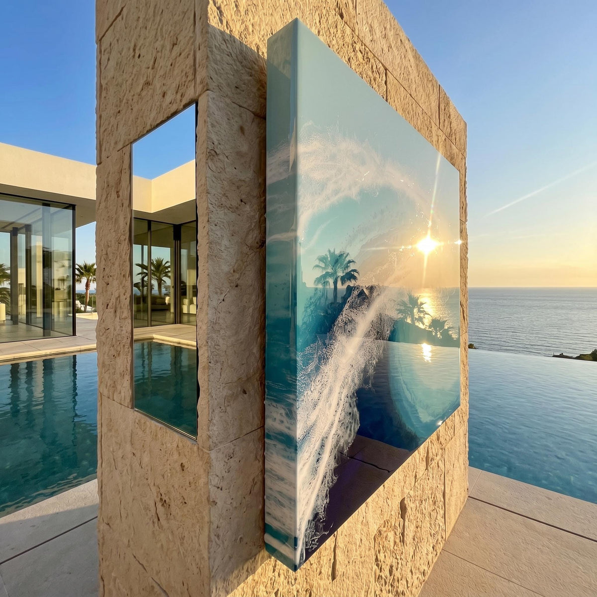 Medium Resin Ocean Wave Art | Coastal Wall Decor | Handmade Beach Artwork | Ocean Wave Wall Hanging | Luxury Coastal Home Decor