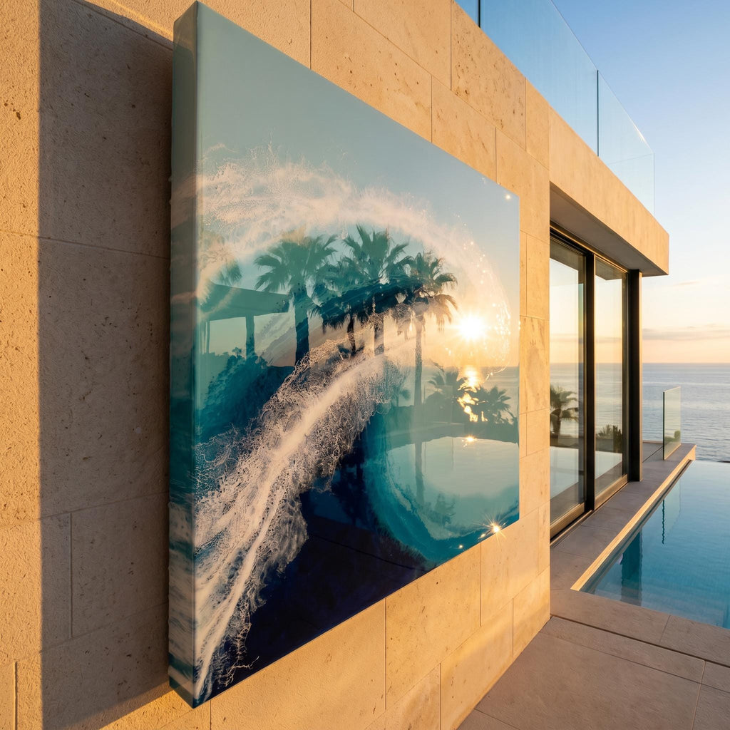 Large Resin Ocean Wave Art | Statement Coastal Wall Decor | Handmade Beach House Artwork | Luxury Ocean Painting | Coastal Interior Design