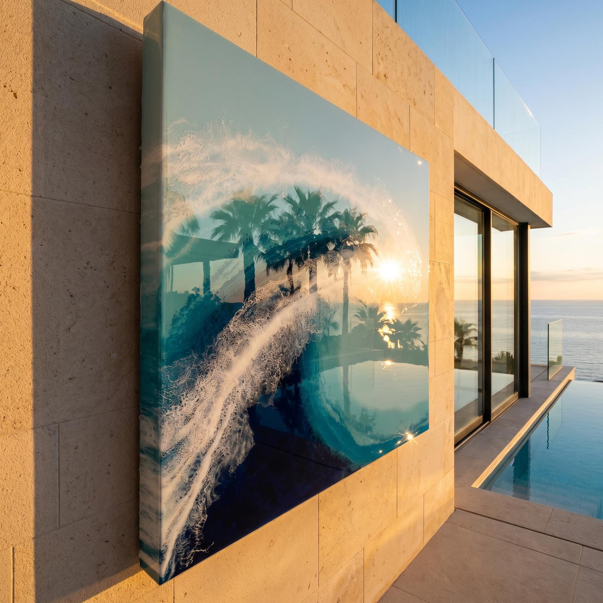 Large Resin Ocean Wave Art | Statement Coastal Wall Decor | Handmade Beach House Artwork | Luxury Ocean Painting | Coastal Interior Design