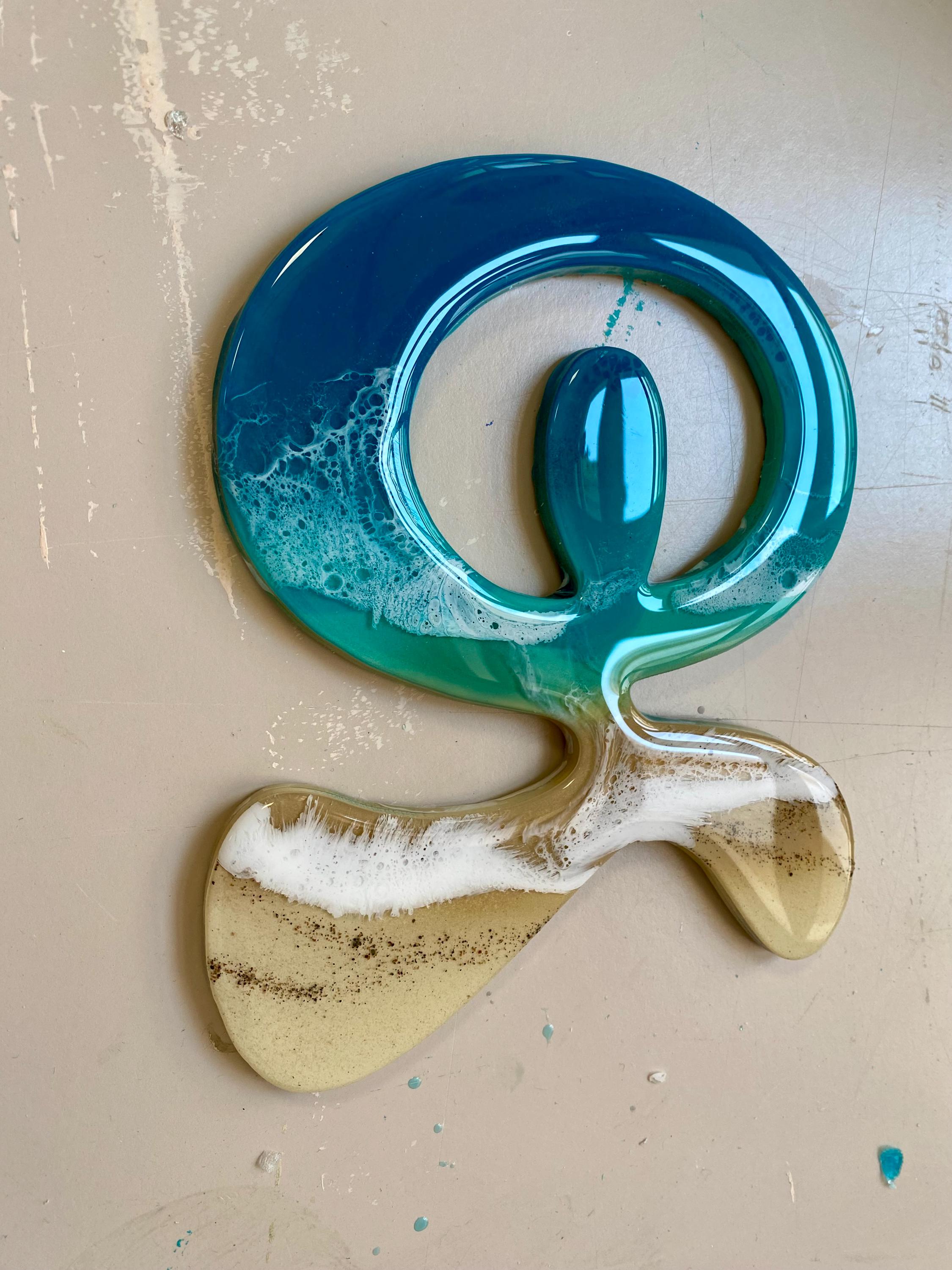 Indalo Wall Art | Handmade Resin Ocean Decor | Lucky Andalusian Symbol | Coastal Wall Hanging | Mediterranean Gift | 19cm
