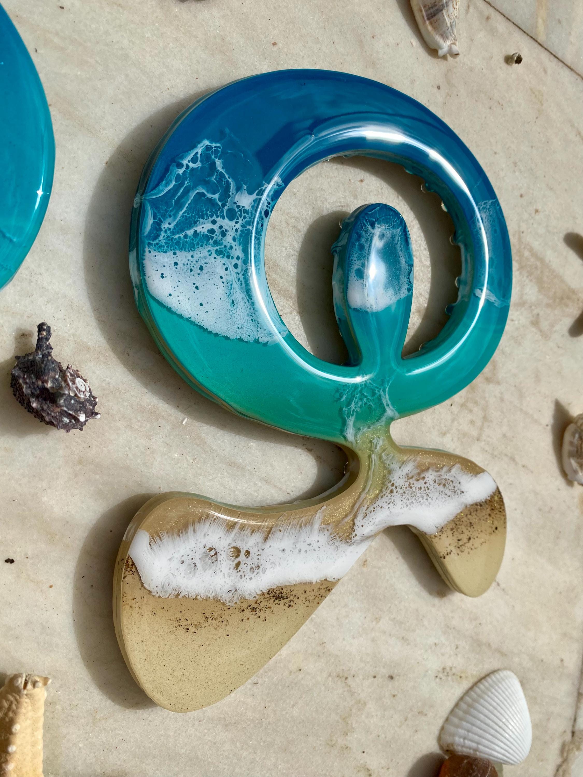 Indalo Wall Art | Handmade Resin Ocean Decor | Lucky Andalusian Symbol | Coastal Wall Hanging | Mediterranean Gift | 19cm